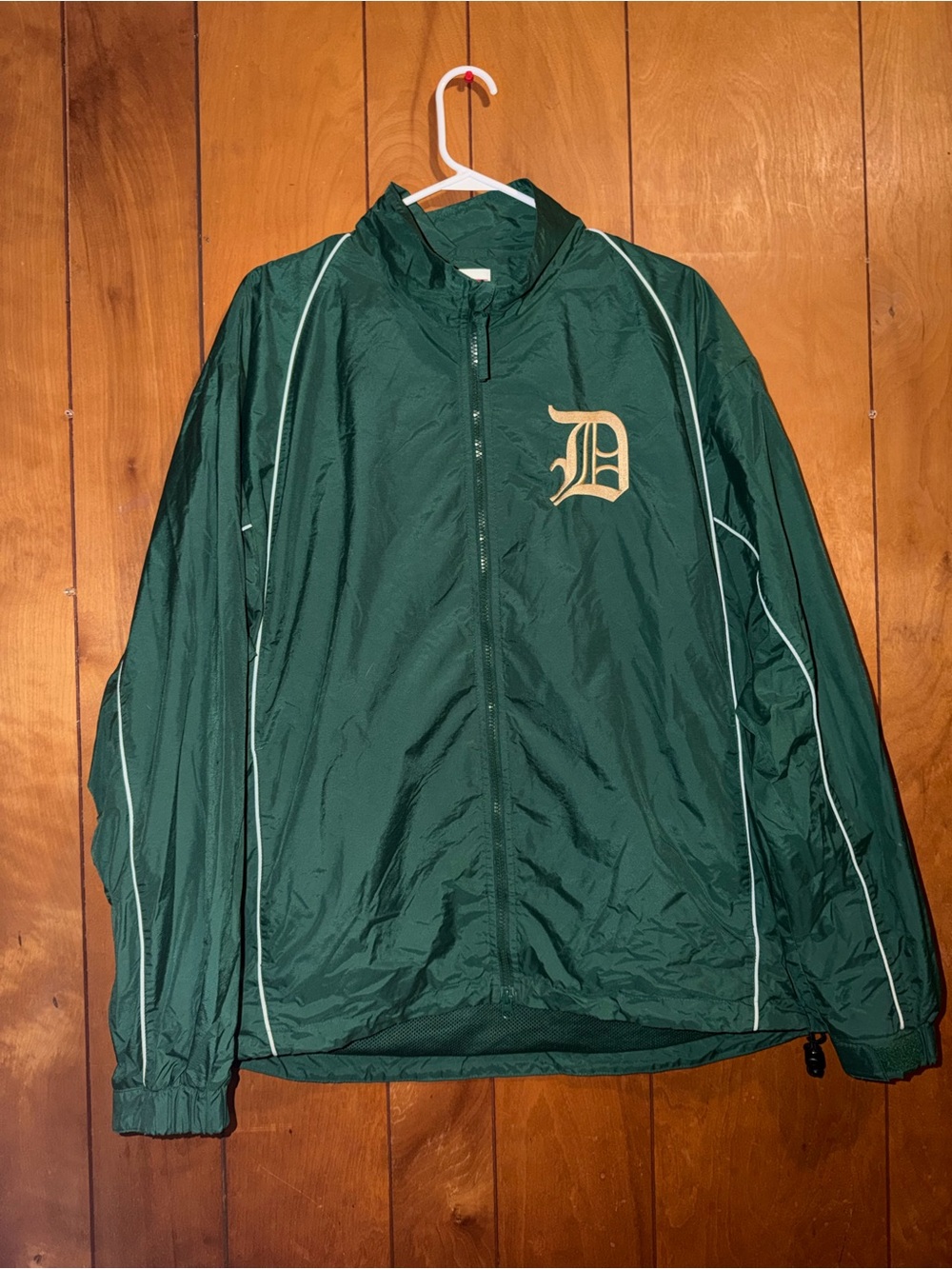 Rawlings Forest Green Windbreaker Jacket with Cream Logo